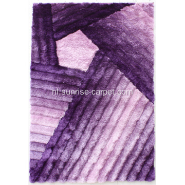 Polyester met paarse kleur 3D Shaggy tapijt